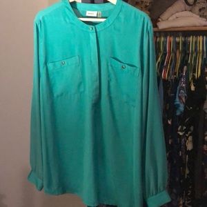 DKNYC Green blouse